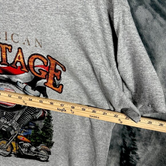 Glidden Men’s Biker T-Shirt American Heritage Gray Size Extra Large Shirt - Picture 6 of 8